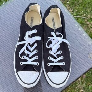 Converse Black and White Low-Top Canvas Sneakers